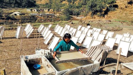 भूकम्पका कारण पूर्णविराम लागेको नेपाली हाते कागज उद्योग पुनः सञ्चालनमा