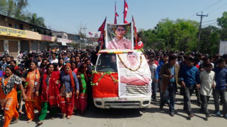 शहीद गोविन्द गौतमको शवयात्रामा सयौँ सर्वसाधारण सहभागी