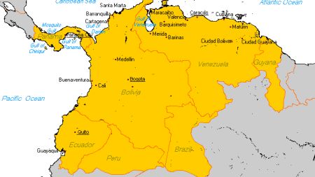 कोलम्बिया साम्राज्यबाट इक्वेडर र भेनेजुयला छुट्टिए