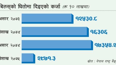 ८२ प्रतिशतले घट्यो बिल खरीद