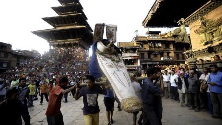 भक्तपुरमा इन्द्रजात्रा सुरु