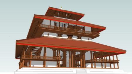 काष्ठमण्डप पुनःनिर्माण गर्न टिम्बरले काठ उपलब्ध गराउने