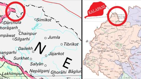 लिपुलेकसहितको विवादास्पद कालापानी क्षेत्र भारतको नयाँ नक्सामा