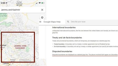 के गुगल म्यापमा जम्मू-कश्मीरबाट नियंत्रण रेखा हटाइएकाे हाे?