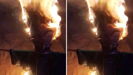 सगरमाथाबारे भ्रम छरेको भन्दै सिन्धुलीमा चिनियाँ राष्ट्रपतिको पुत्ला दहन