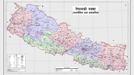 नेपालले जारी गरेको नयाँ नक्सा भारतलाई अस्वीकार्य