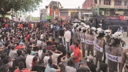 श्रीलंकामा 'गाले फेस' प्रदर्शनमा सामेल भएको आरोपमा प्रहरी हवल्दार पक्राउ परेका छन्